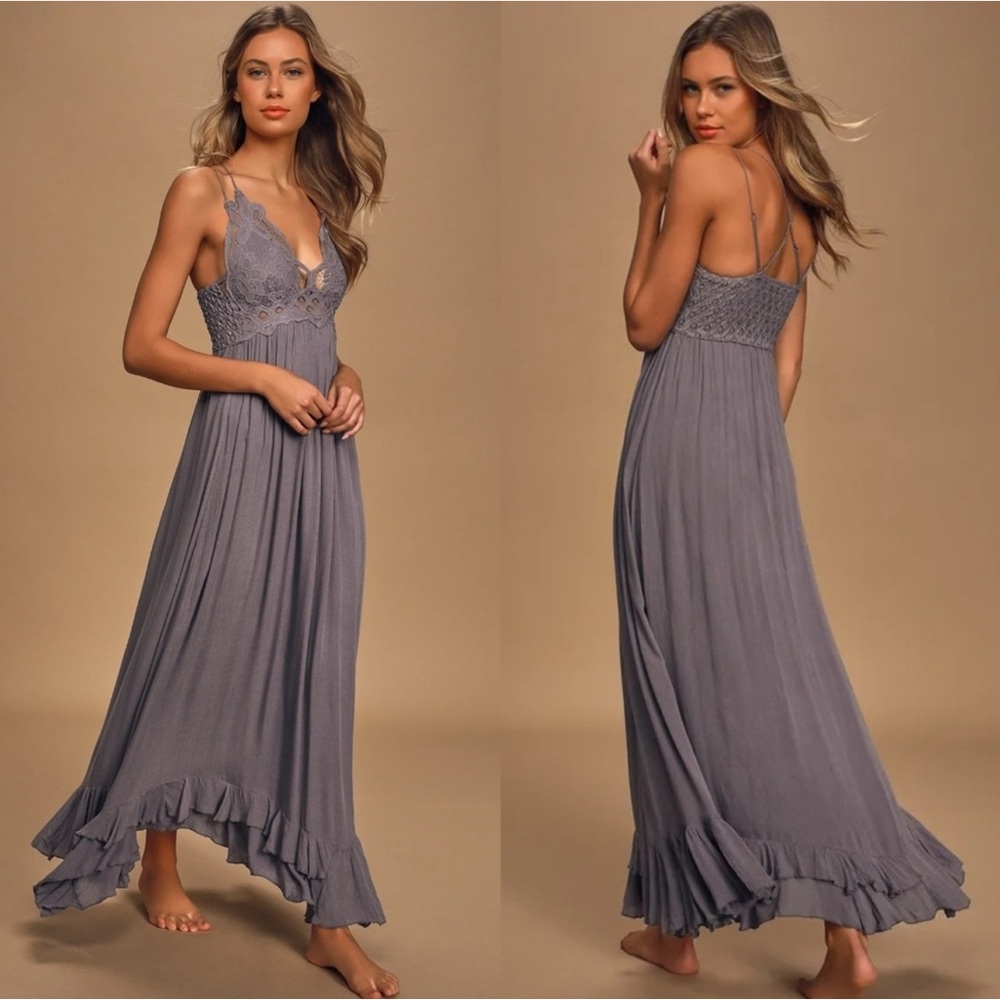 Free People Adella Maxi Dress in Lavender